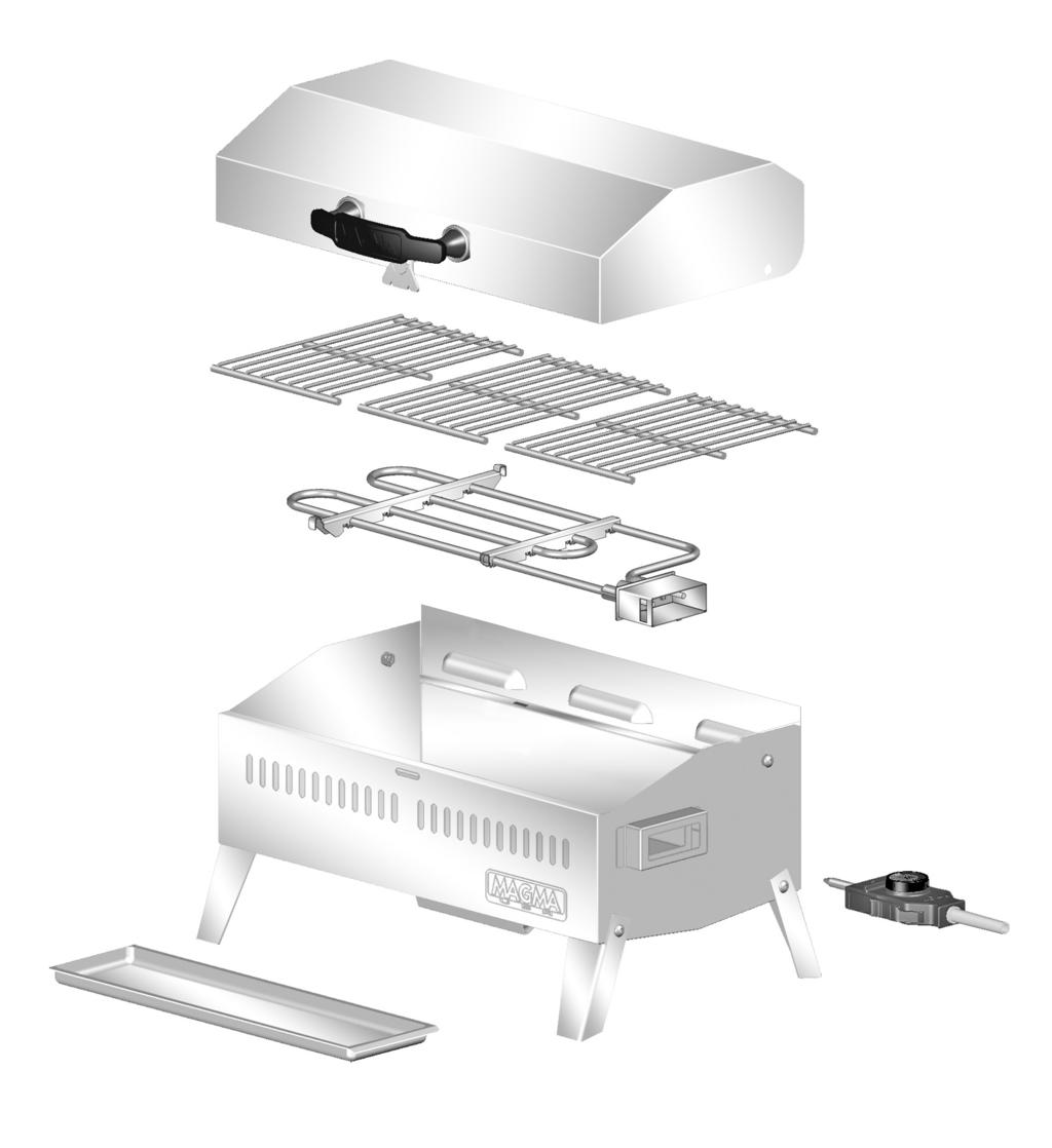 MOUNT HARDWARE Fasteners are supplied for Single Mount grill mounting options. See Magma Website for mount selection: www.magmaproducts.
