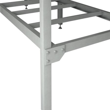 The weight of this rack is just one-third that of a steel-made plant rack