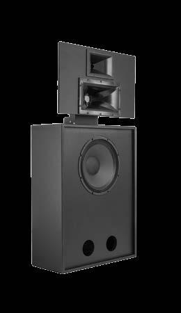 BEHIND THE SCREEN KPT-435-B 3-WAY SMALL TO MEDIUM AUDITORIUM SYSTEM WITH BUILT-IN BI-AMP OR MONO-AMP OPERATION As the first full three-way passive behind-the-screen system on the market the KPT-435-B