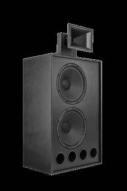 75-inch titanium compression driver Tractrix Horn Bi-amp configuration KPT-325-B COMPACT 2-WAY BI-AMP SYSTEM FOR SMALL AUDITORIUMS