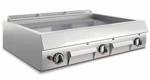 10 Gas and electric fry-tops The power of precision For precise, delicate cooking of fish, white meat and vegetables, the High Performance range proposes gas and electric fry-tops.