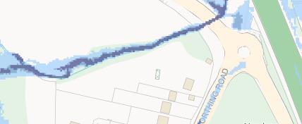 SITE ASSESSMENTS / SITE 12 The Copse, Worthing Road Surface water flooding issues Very Low Risk. Band of High Risk on northern boundary.