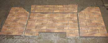 and back brick panel, use care not to damage panel. Left Panel Back Panel Right Panel 2) Ensure that the logs are not in the unit.