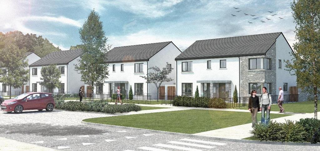 Design Statement Housing Development at Balloonagh Tralee Co Kerry Area of site 10,400m2 24 houses-12no 3 bed, 12no 2 bed and 4 single bed apartments total residential area of 2411m2 Open space