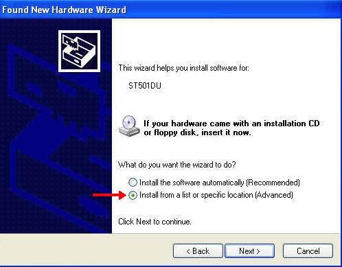 6. Found New Hardware Wizard Click Install from a