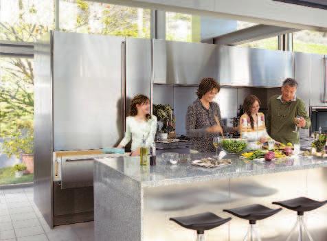 36" Integrated Combination Tall Integrated refrigeration can be used anywhere in the home. It merges seamlessly into the décor, with no visible hinges or grilles.