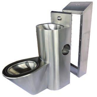 Combination Toilet and Washbasins Franke combination toilet and basin for security facilities made from 1.2 and 1.