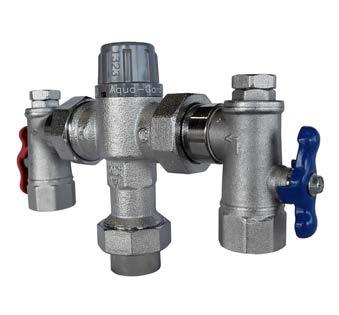 supply up to 23L/min 3/8 3/8 3/8 37 35 M 1/2 M 1/2 70 37 40 Zurn T-shaped Thermostatic Mixing Valve W191070 -