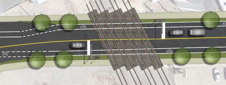 A A Plan - Alignment of sidewalks through rail line