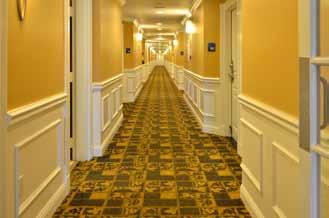 Public Restrooms Carpet details add style to Public Corridors.