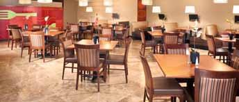 Tables in the Breakfast Area are to have a decorative edge such as complementary hardwood.