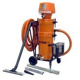By connecting the unit to a compressed air hose and a suction hose, it is ready for use. Suction stops when the drum is full, due to the built-in float stop.