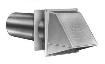 Plastic Dryer Vent Hood With 4 Aluminum Duct Pipe and Wall Flange Weather resistant Paintable