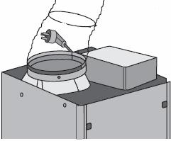 7 5. Fit the flexible exhaust duct onto outlet. ( Air Extraction mode only ) Note : For the Air Circulation Mode option, skip step 5 and proceed with step 6.
