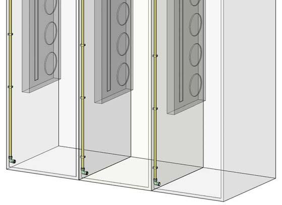 If more several cabinets are monitored, which are hermetically locked each against the other, an equalization of pressure is to be installed by means of an air flow recirculation.