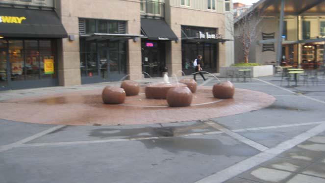 Public Plaza Space Fountain Places to sit and
