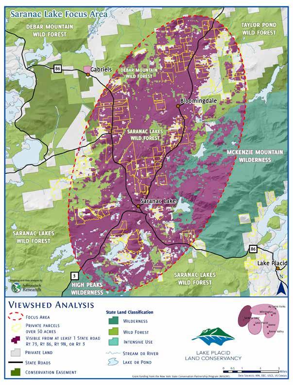 10 Community Conservation Program Viewsheds This map shows the areas of land viewable from at least one vantage point along a state road.