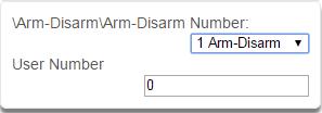 A r m - D i s a r m S u b m e n u s 5.8 Arm-Disarm Programming (Advanced) Press then for the page. Select Arm-Disarm from the menu.