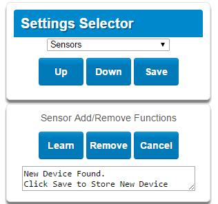Sensor Type Sensor Options Sensor Area Group Give a name and