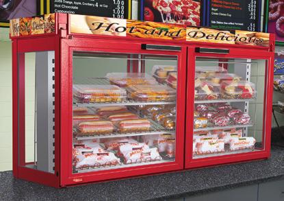 Flav--Savor Non-Humidified Large Capacity Display Cabinets When capacity is an issue, Hatco s Large Capacity Holding Cabinet is perfect for wrapped or bagged product.