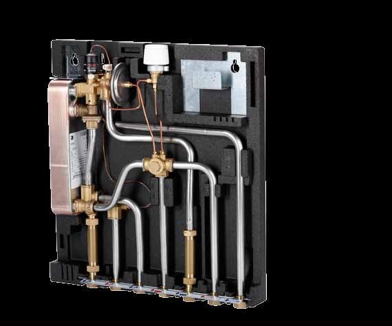 What is the EvoFlat system solution? 3.5 Design, key components and features of a flat station 1 2 3 Key components on the EvoFlat station 1. Micro Plate Heat exchanger for DHW 2.