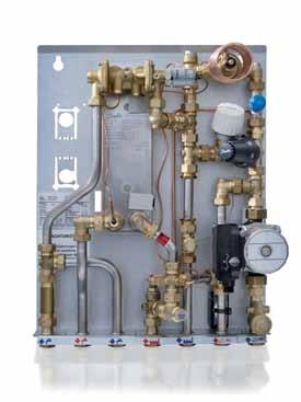 Flat Stations 4.6.1 Akva Lux II S-F (customized) Direct heating w/ mixing loop & DHW DESCRIPTION Direct substation for single-family, semi-detached and terraced houses as well as flats.