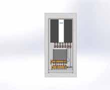 Mount and connect the distribution unit for floor heating. Mounting rail for short ball valves.