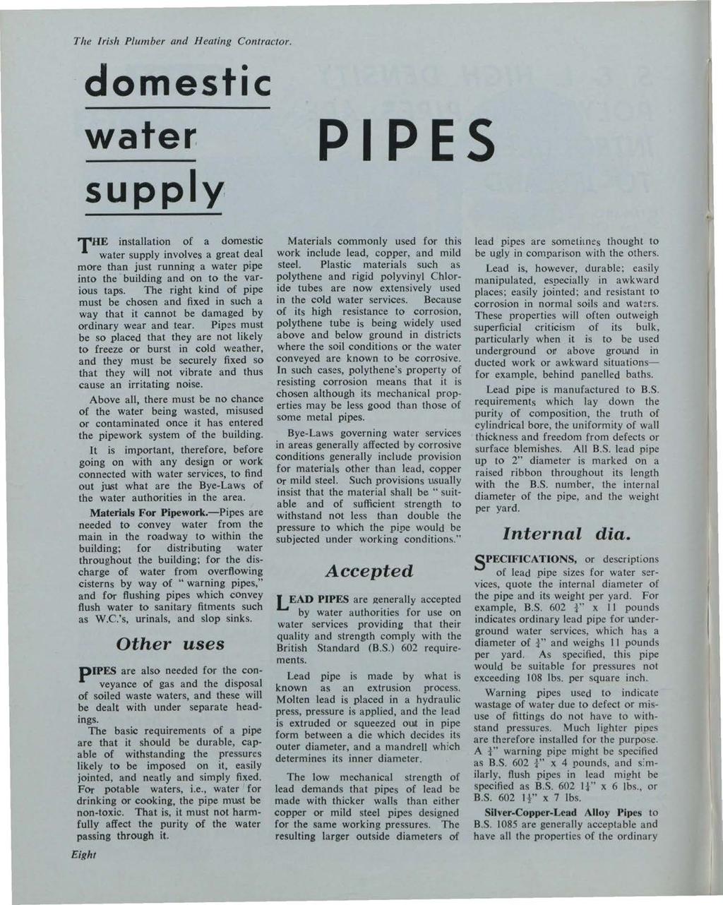 The Irish Plumber and Heating Contractor. Building Services News, Vol. 2, Iss. 12 [1963], Art.