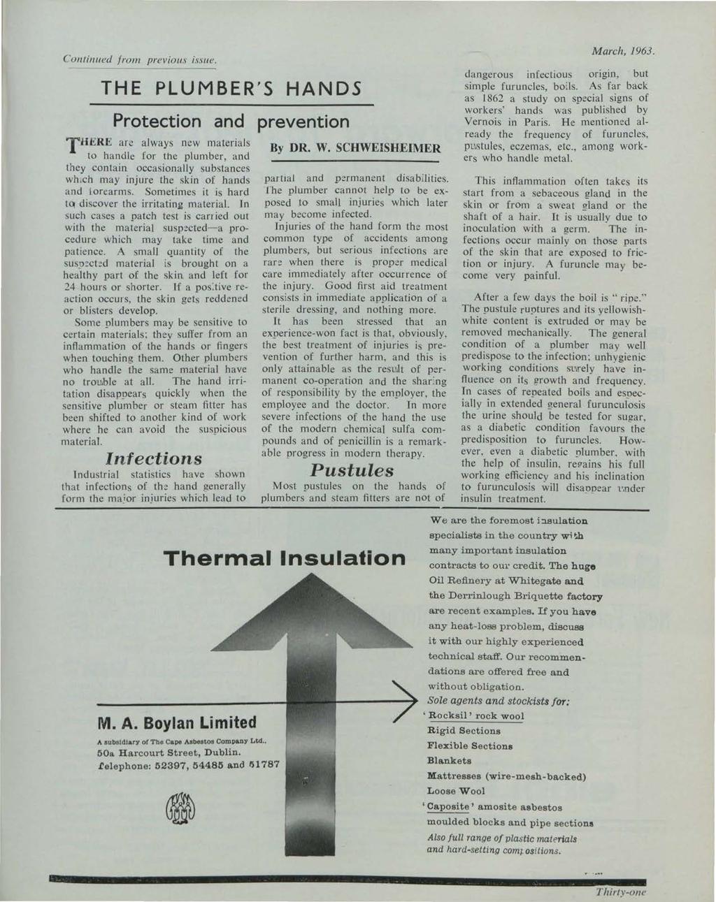 et al.: The Irish Plumber and Heating Contractor, March 1963 (complete is Continued /roll/ previou.1 issue.