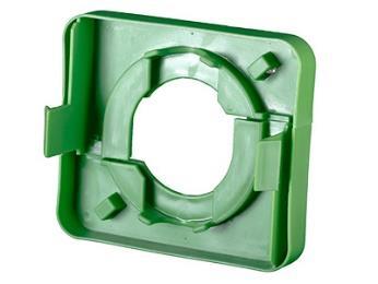 BSP inner thread Fix clip Green Protection plate to click-fit a 6 PE valve into Main industries: