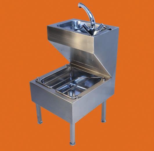 Samoa - HTM64 Janitorial unit Samoa is a free standing combination of washbasin and bucket sink. Supplied with adjustable feet, hinged grid, polished bowl, monobloc swivel mixer tap and waste kit.