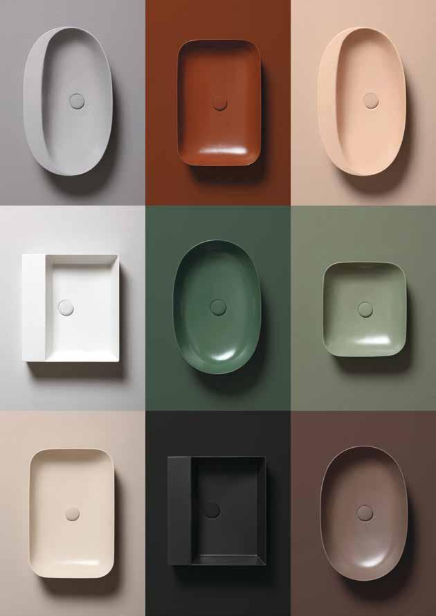 Sit-On Basins Circle Ceramic Colours 1250 Special Order Colour Options 40cm Wash Basin Sit-On Size: 40x14cm Weight: 9kg 391 ECI40B1 60cm Wash Basin Sit-On Size: 60x40x14cm Weight: 10kg 491 ECI60B1