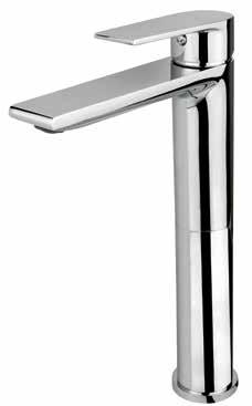 Height 23cm 130 BPR1020 Wall-Mounted Basin Taps Single-lever basin