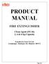 PRODUCT MANUAL FIRE EXTINGUISHER