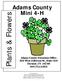 Plants & Flowers. Adams County Mini 4-H. Adams County Extension Office 313 West Jefferson St., Suite 213 Decatur, IN