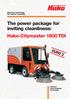 Hako. The power package for inviting cleanliness: Hako-Citymaster 1800TDI EURO 3. Superior technology for outdoor cleaning.