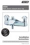 EDEN. Installation Instructions. Bath shower manual mixer tap INSTALLERS PLEASE NOTE THESE INSTRUCTIONS ARE TO BE LEFT WITH THE USER