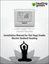 Installation Manual for Hot Yoga Studio Electric Radiant Heating