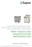 PREP TABLES AND UNDERCOUNTER REFRIGERATION INSTRUCTION MANUAL
