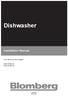 Dishwasher. Installation Manual USA. FOR MODELS (ADA Height) DWS SS DWS FBI