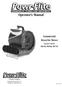 Operator s Manual. Commercial Dryer/Air Mover. Standard Models PD350, PD500, PD750. A Tacony Company