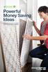 Powerful Money Saving Ideas BROUGHT TO YOU BY TVA AND YOUR LOCAL POWER COMPANY
