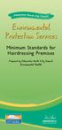 Minimum Standards for Hairdressing Premises. Prepared by Palmerston North City Council Environmental Health