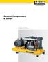 Booster Compressors N Series. Pressures to 650 psig Capacities 9.5 to 724 cfm