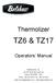 Thermolizer TZ6 & TZ17. Operators Manual