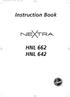 Instruction Book HNL 662 HNL 642