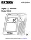 USER MANUAL Digital CO Monitor Model CO30
