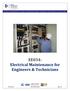 EE034: Electrical Maintenance for Engineers & Technicians