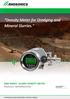 SDM SERIES - SLURRY DENSITY METER PRODUCT INFORMATION CONTINUOUS IN-LINE MONITORING & PROCESS CONTROL