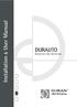 Installation & User Manual DURAUTO. Domestic Gas Detector